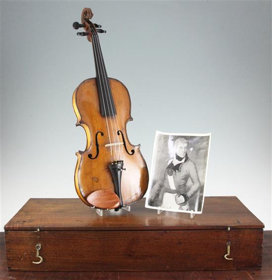 An early 19th century Mittenwald violin,